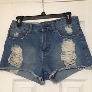 WORN ONCE jean shorts